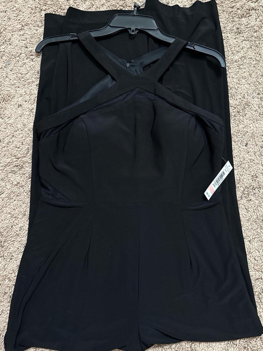 Black Crossback Sleeveless Jumpsuit 10P
